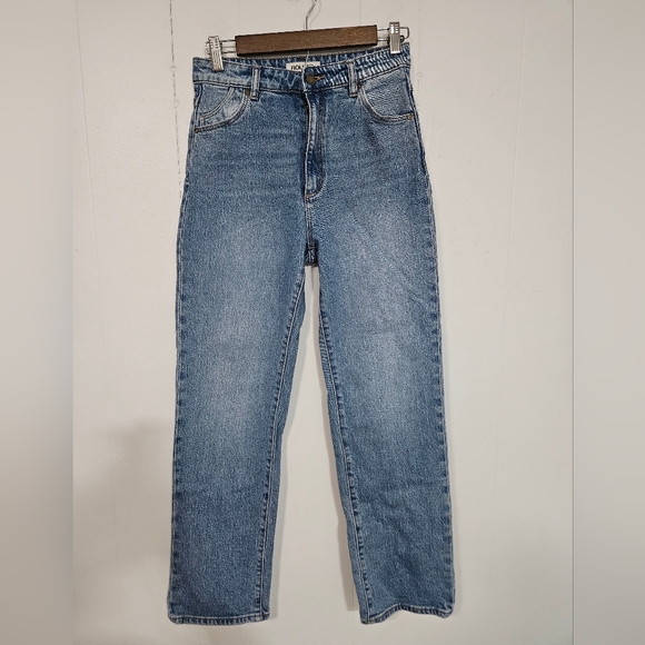ROLLA'S Originals High Rise Straight Blue Jeans - Picture 2 of 5